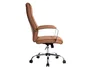 Q-connect Silla de Dirección Premium en Similpiel Color Crema, Base Metálica, Ruedas Suaves, Altura Ajustable - Máximo Confort y Elegancia para tu Oficina Moderna.