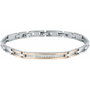 Maserati JM420ATK05 Pulsera de Acero Plateado con Detalles Oro Rosa
