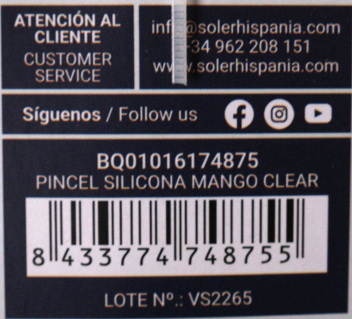 Quttin Pincel de Silicona con Mango Clear – Ideal para Repostería y Cocina, Resistente y Fácil de Limpiar (26.3 cm) (36 Unidades)