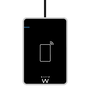 EWENT EW1053 Lector de Tarjetas Inteligentes sin Contacto USB Negro Compatible con NFC, DNI, Tarjeta Sanitaria, CNS-CR