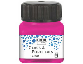 Kreul Pintura vidrio y porcelana GLASS&PORCELAIN Clear translúcida turmalina 20ml