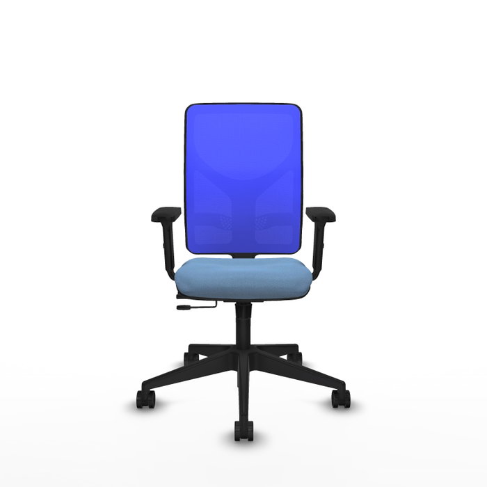 PIQUERAS Y CRESPO Silla de oficina Motilla con mecanismo Sincro/Traslack, Azul