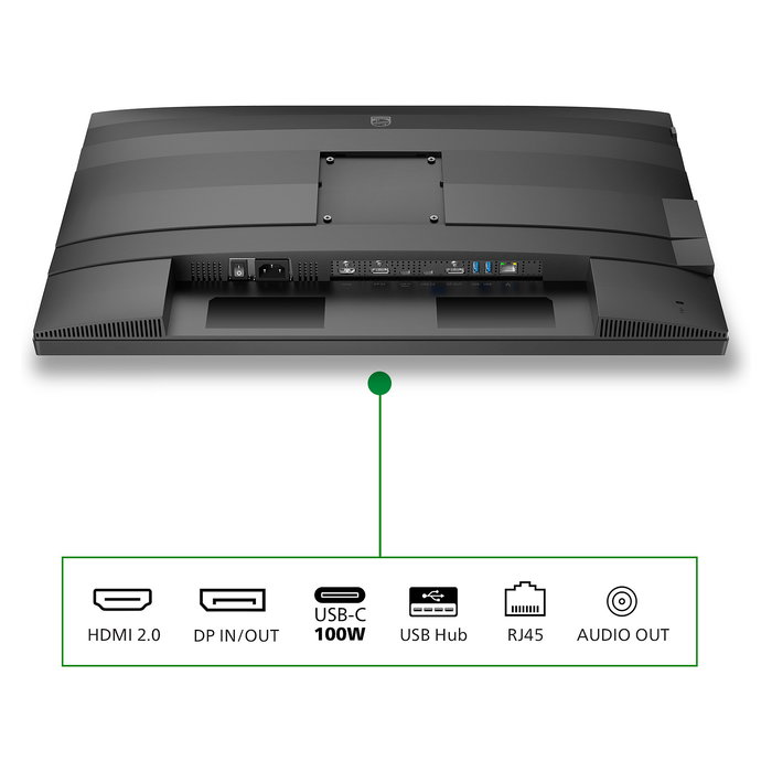 Philips 27B2G5601 Monitor 27" IPS QHD 2560x1440 100Hz 4ms USB-C Hub con HDMI y DisplayPort, Altavoces, Flicker-Free, LowBlue, VESA 100x100 Philips 27B2G5601 Monitor 27" IPS QHD 2560x1440 100Hz 4ms USB-C Hub con HDMI y DisplayPort, Altavoces, Flicker-Free, LowBlue, VESA 100x100