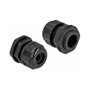 DeLOCK Prensaestopas PG16 para cable redondo negro, 2 piezas