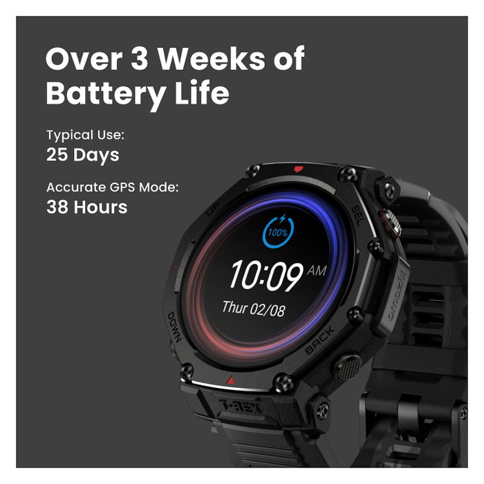 Amazfit T-Rex 3 Pro Smartwatch Reloj Deportivo 48 mm Oro Negro AMOLED