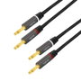 LogiLink Cable de Audio 2x2 Clavija Banana Metal Negro 5 m