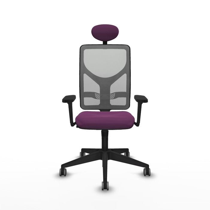 PIQUERAS Y CRESPO Silla de oficina Motilla con mecanismo Sincro, Morado y Gris
