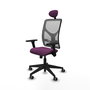 PIQUERAS Y CRESPO Silla de oficina Motilla con mecanismo Sincro, Morado y Gris