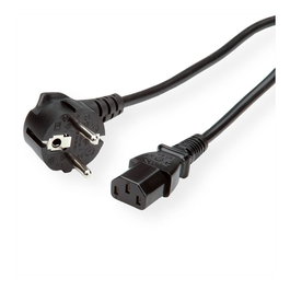 ROLINE GREEN 19.44.1002 Cable de alimentación de 3 m, CEE7/7 a IEC C13, Negro