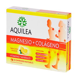 Aquilea Magnesio + Colágeno 30 Comprimidos Sabor Limón Sin Azúcar