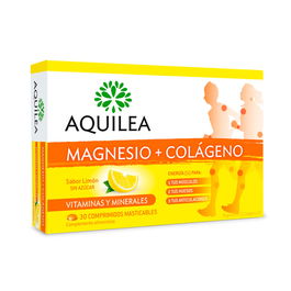 Aquilea Magnesio + Colágeno Comprimidos Masticables Sabor Limón 30 Unidades