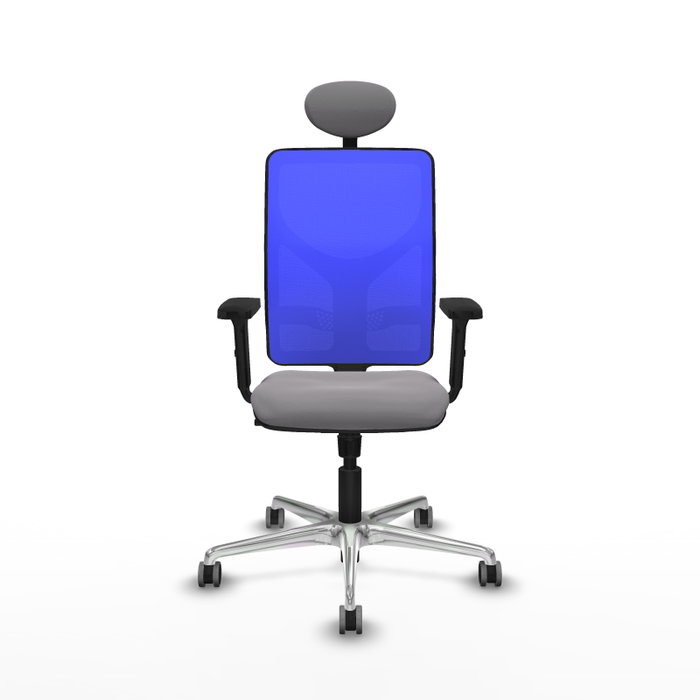 PIQUERAS Y CRESPO Silla de oficina Motilla con mecanismo Sincro, Gris y Azul PIQUERAS Y CRESPO Silla de oficina Motilla con mecanismo Sincro, Gris y Azul
