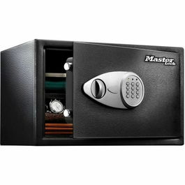 Master Lock Caja Fuerte Electrónica Programable Negro y Gris Metalizado con Llave de Emergencia Kit Anclaje