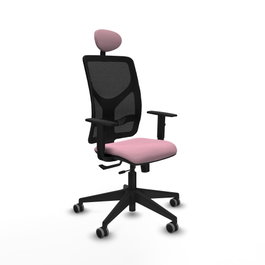 PIQUERAS Y CRESPO Silla de oficina Motilla Rosa con mecanismo Sincro/Traslack