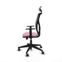 PIQUERAS Y CRESPO Silla de oficina Motilla Rosa con mecanismo Sincro/Traslack