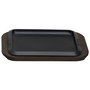 1946 Plato Rectangular Hierro Fundido con Bandeja de Madera 30x22 cm