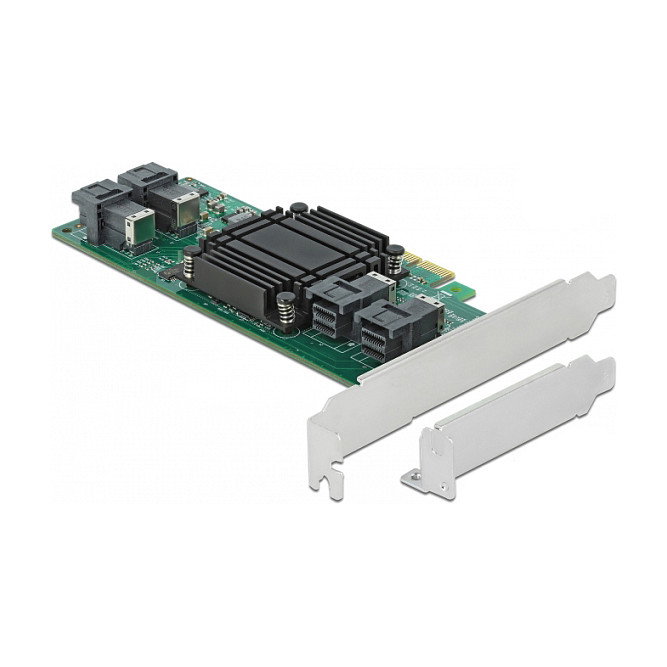 DeLOCK PCI Express x8 a 4 x Interna NVMe SFF-8643 Tarjeta Controladora - Factor de Forma Low Profile, 32 Gbit/s, Verde DeLOCK PCI Express x8 a 4 x Interna NVMe SFF-8643 Tarjeta Controladora - Factor de Forma Low Profile, 32 Gbit/s, Verde