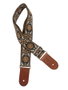 Correa Gaucho Serie Deluxe Tradicional para Guitarra 50 mm Marrón/Dorado