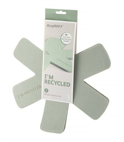 Berghoff 3950526 Pack de 3 Protectores de Sartén de Fieltro para Apilamiento Seguro y Protección contra Rayaduras