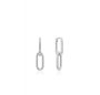 Ania Haie Pendientes Chain Reaction E021-01H en Plata de Ley y Gris