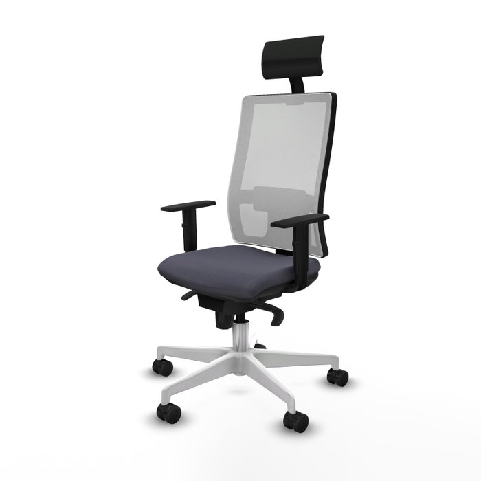 PIQUERAS Y CRESPO Silla de oficina Horna con mecanismo Sincro, Gris oscuro y Blanco PIQUERAS Y CRESPO Silla de oficina Horna con mecanismo Sincro, Gris oscuro y Blanco