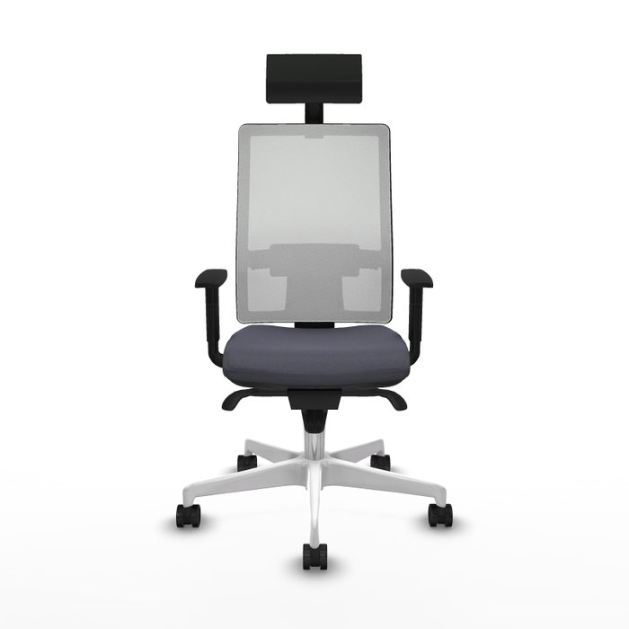 PIQUERAS Y CRESPO Silla de oficina Horna con mecanismo Sincro, Gris oscuro y Blanco PIQUERAS Y CRESPO Silla de oficina Horna con mecanismo Sincro, Gris oscuro y Blanco