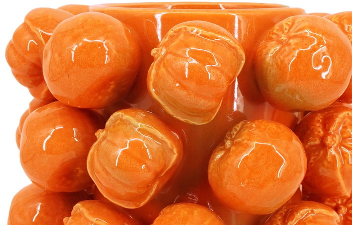 DKD Home Decor Jarrón Tropical Mandarina Naranja (2 Unidades)