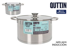 Hermes Inde Cacerola Acero Inoxidable con Tapa 26 cm (8L) (4 Unidades)