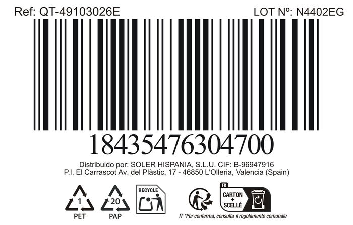 Hermes Inde Cacerola Acero Inoxidable con Tapa 26 cm (8L) (4 Unidades)