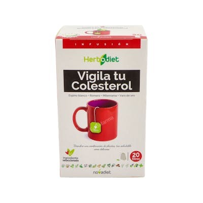 NOVADIET Herbodiet Infusión Vigila Tu Colesterol con Espino Blanco, 20 Filtros NOVADIET Herbodiet Infusión Vigila Tu Colesterol con Espino Blanco, 20 Filtros
