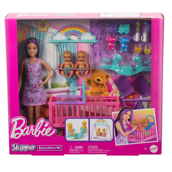 Barbie Muñeca Skipper Canguro de Gemelos HXM99 Mattel Barbie Muñeca Skipper Canguro de Gemelos HXM99 Mattel