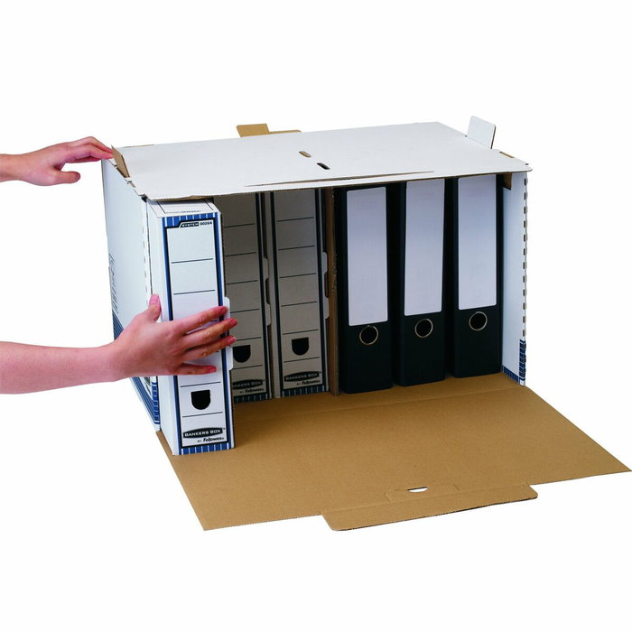 Fellowes Contenedor de Archivos Acceso Frontal System Azul
