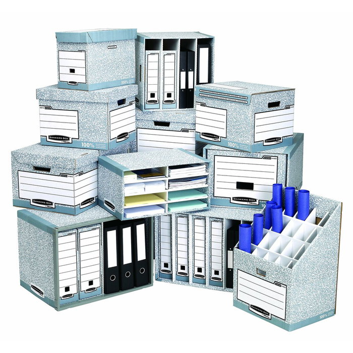 Fellowes Contenedor de Archivos Acceso Frontal System Azul