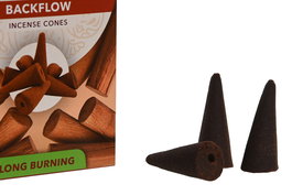 DKD Home Decor Incienso Cono Backlow Sándalo Marrón Set de 10 Piezas 1.5 x 3.5 x 1.5 cm