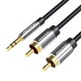 Vention Cable estéreo BCFBF Jack 3.5 macho a 2x RCA macho, 1m, negro