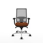 PIQUERAS Y CRESPO Silla de oficina Horna con mecanismo Sincro, Marrón y Gris
