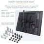 StarTech.com Soporte de Techo para TV, Movimiento Total, VESA 200x200 a 600x400 mm, Mástil Ajustable 56-91 cm, para Pantallas de 32" a 75" hasta 50 kg, Negro, Acero