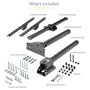 StarTech.com Soporte de Techo para TV, Movimiento Total, VESA 200x200 a 600x400 mm, Mástil Ajustable 56-91 cm, para Pantallas de 32" a 75" hasta 50 kg, Negro, Acero