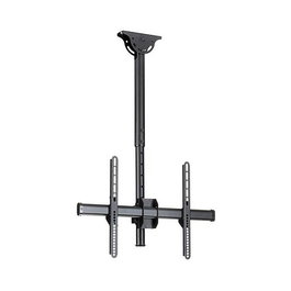 StarTech.com Soporte de Techo para TV, Movimiento Total, VESA 200x200 a 600x400 mm, Mástil Ajustable 56-91 cm, para Pantallas de 32" a 75" hasta 50 kg, Negro, Acero
