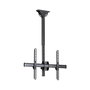StarTech.com Soporte de Techo para TV, Movimiento Total, VESA 200x200 a 600x400 mm, Mástil Ajustable 56-91 cm, para Pantallas de 32" a 75" hasta 50 kg, Negro, Acero