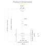 StarTech.com Soporte de Techo para TV, Movimiento Total, VESA 200x200 a 600x400 mm, Mástil Ajustable 56-91 cm, para Pantallas de 32" a 75" hasta 50 kg, Negro, Acero