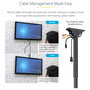 StarTech.com Soporte de Techo para TV, Movimiento Total, VESA 200x200 a 600x400 mm, Mástil Ajustable 56-91 cm, para Pantallas de 32" a 75" hasta 50 kg, Negro, Acero