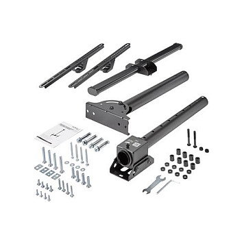 StarTech.com Soporte de Techo para TV, Movimiento Total, VESA 200x200 a 600x400 mm, Mástil Ajustable 56-91 cm, para Pantallas de 32" a 75" hasta 50 kg, Negro, Acero