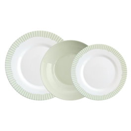 Luminarc Juego de vajilla Romantic Paradise Verde 12 piezas