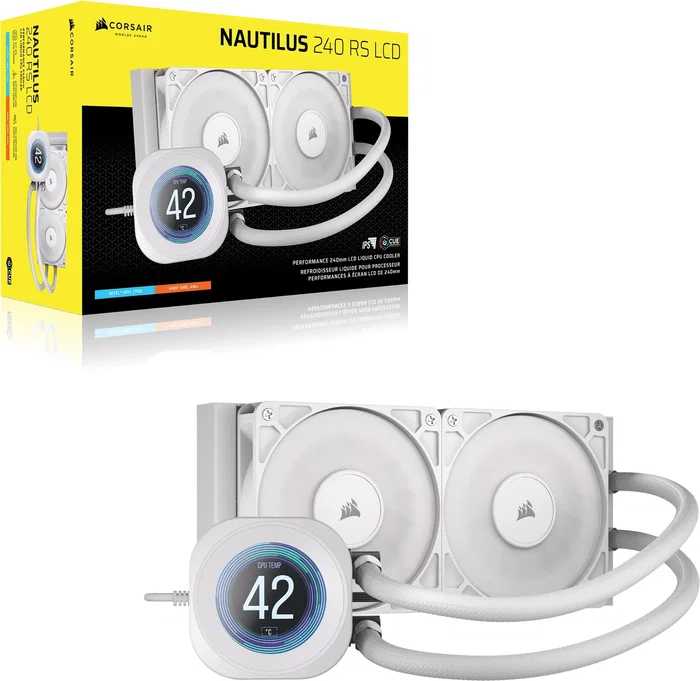 Corsair Nautilus 240 RS LCD Blanco 240mm Corsair Nautilus 240 RS LCD Blanco 240mm