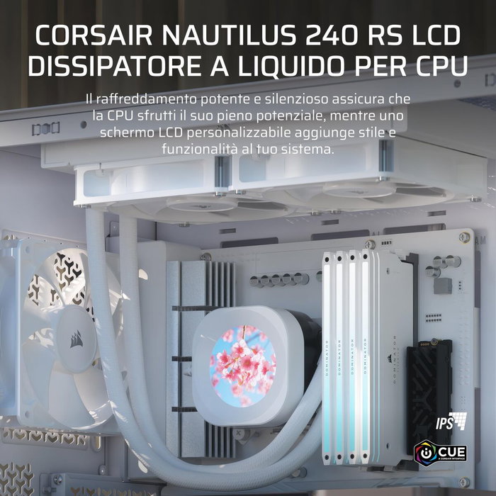 Corsair Nautilus 240 RS LCD Blanco 240mm