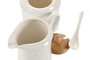 DKD Home Decor Set de 2 Azucareros de Porcelana y Bambú Pengjia Flower 2025