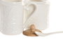 DKD Home Decor Set de 2 Azucareros de Porcelana y Bambú Pengjia Flower 2025