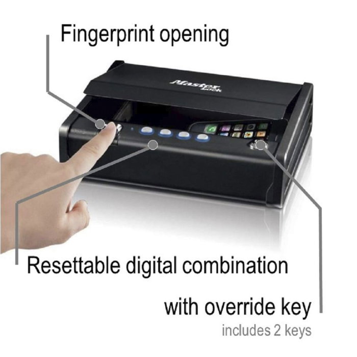 Master Lock MLD08EB Caja Fuerte Biométrica Compacta Negra Master Lock MLD08EB Caja Fuerte Biométrica Compacta Negra