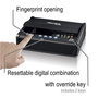 Master Lock MLD08EB Caja Fuerte Biométrica Compacta Negra